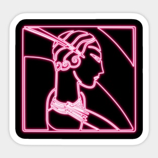 Art Deco woman portrait Sticker